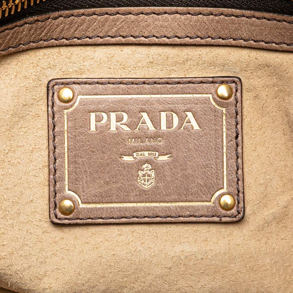 Prada Cervo Shine Flap Hobo - 5