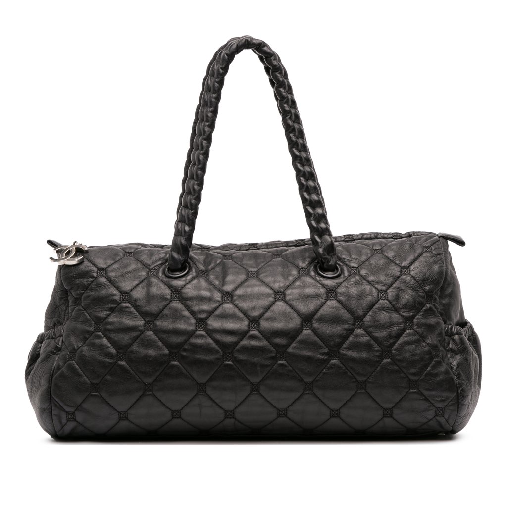 Chanel Quilted Lambskin Hidden Chain Bowler Bag