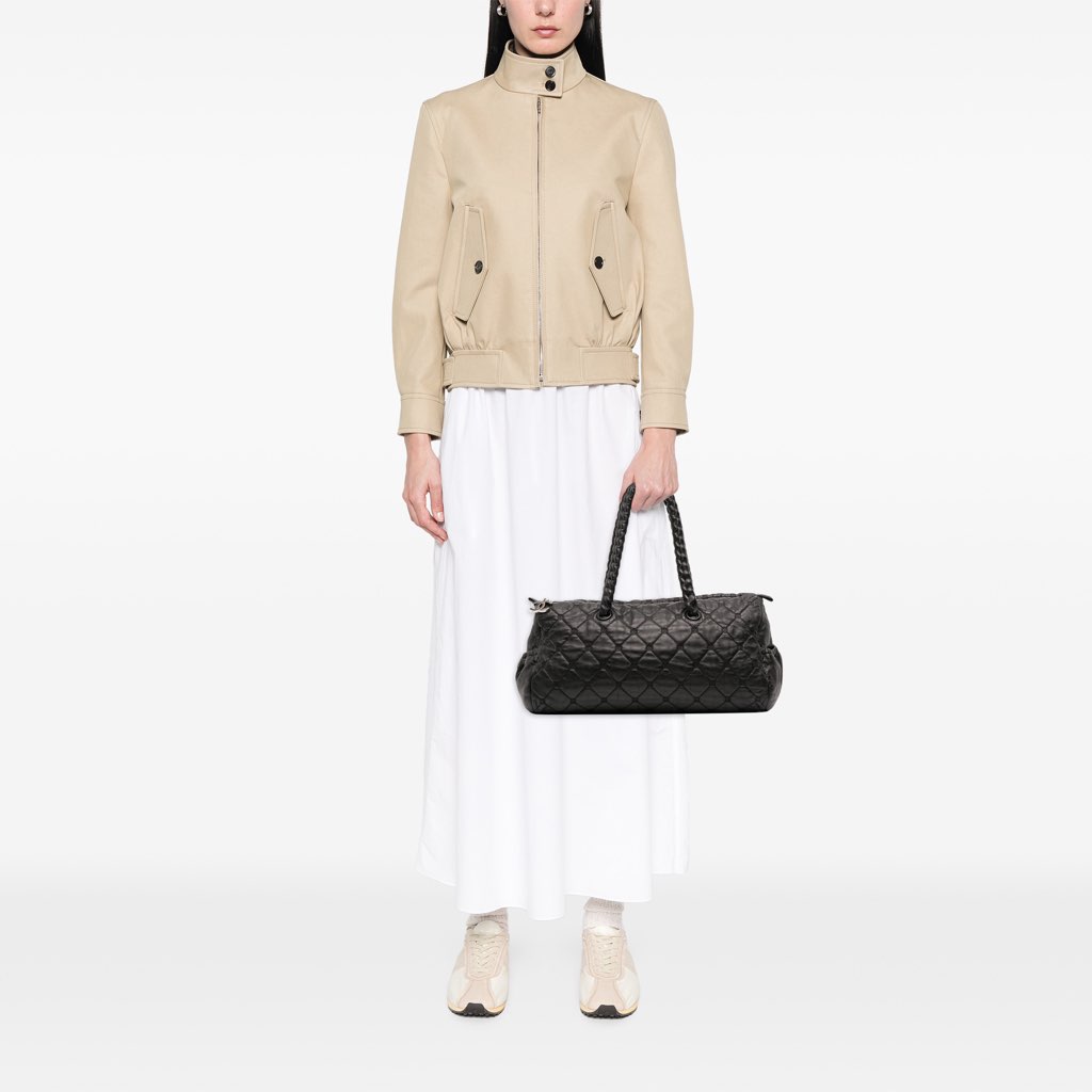 Chanel Quilted Lambskin Hidden Chain Bowler Bag - Image 12