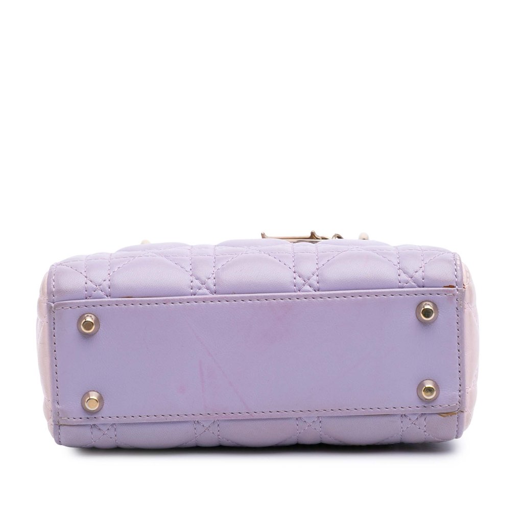 Dior Mini Tricolor Lambskin Cannage Lady Dior - 3