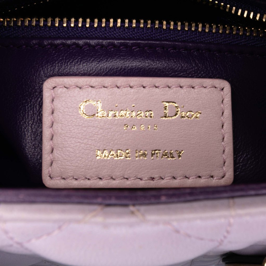 Dior Mini Tricolor Lambskin Cannage Lady Dior - 5