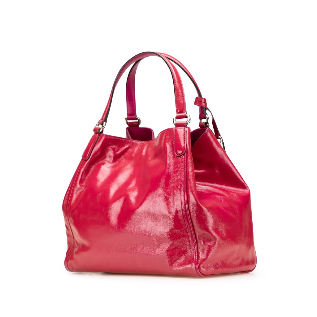 Gucci Medium Patent Soho Cellarius Tote - 2