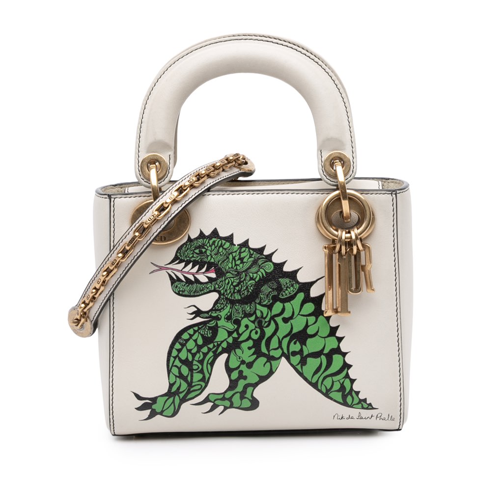 Dior Limited Edition Niki De Saint Phalle Mini Calfskin Dragon Lady Dior