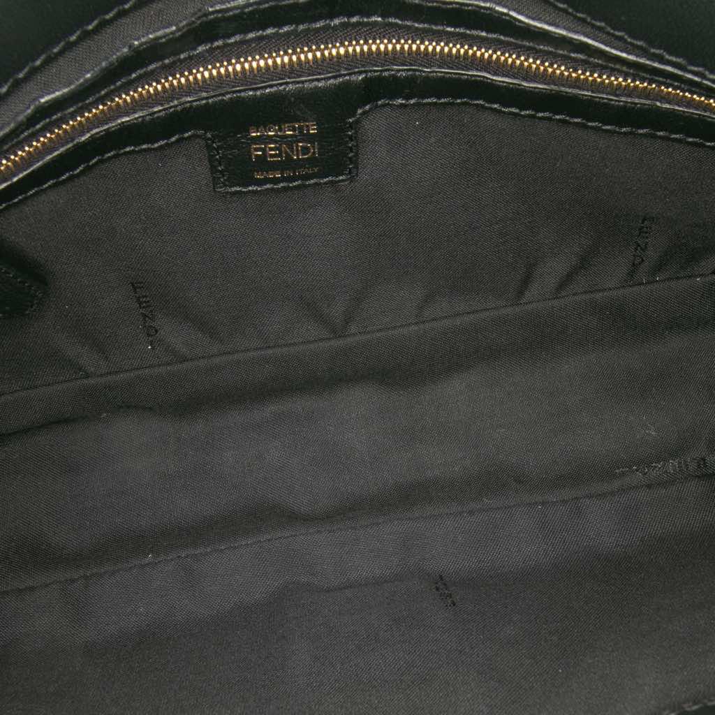 Fendi Zucca Embossed Leather Baguette Satchel - 4