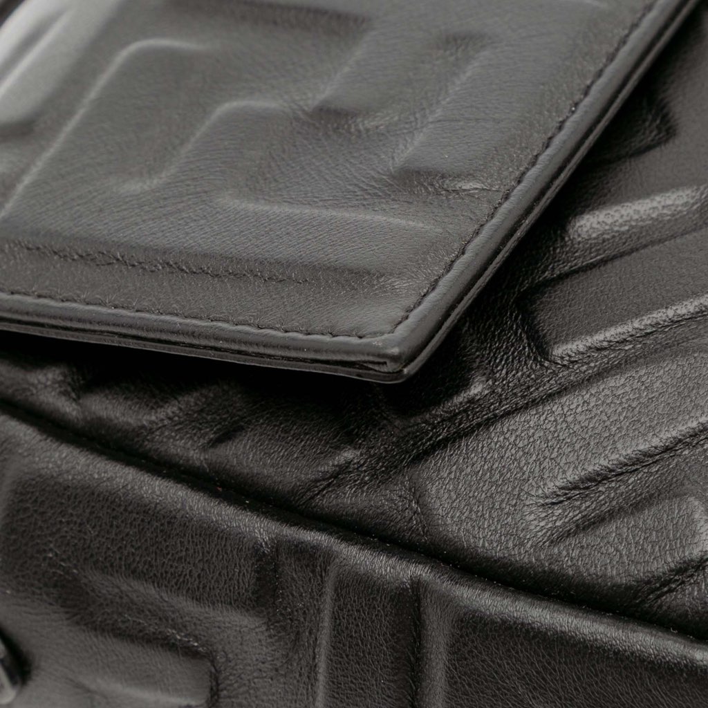 Fendi Zucca Embossed Leather Baguette Satchel - Detail 2