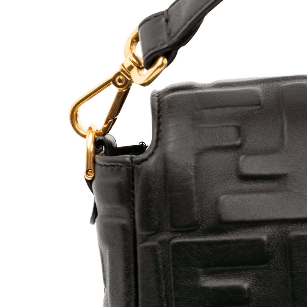 Fendi Zucca Embossed Leather Baguette Satchel - Image 11