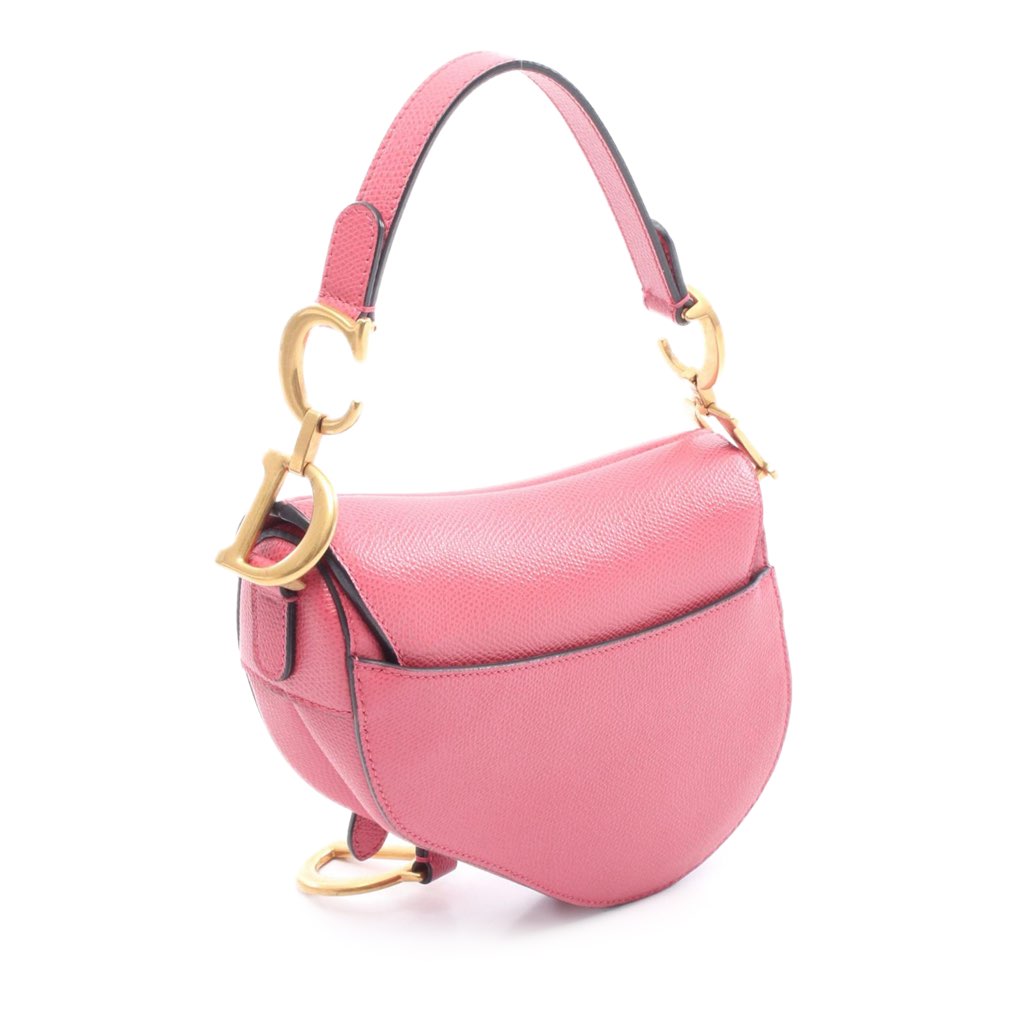 Dior Mini Grained Calfskin Saddle Bag - 2