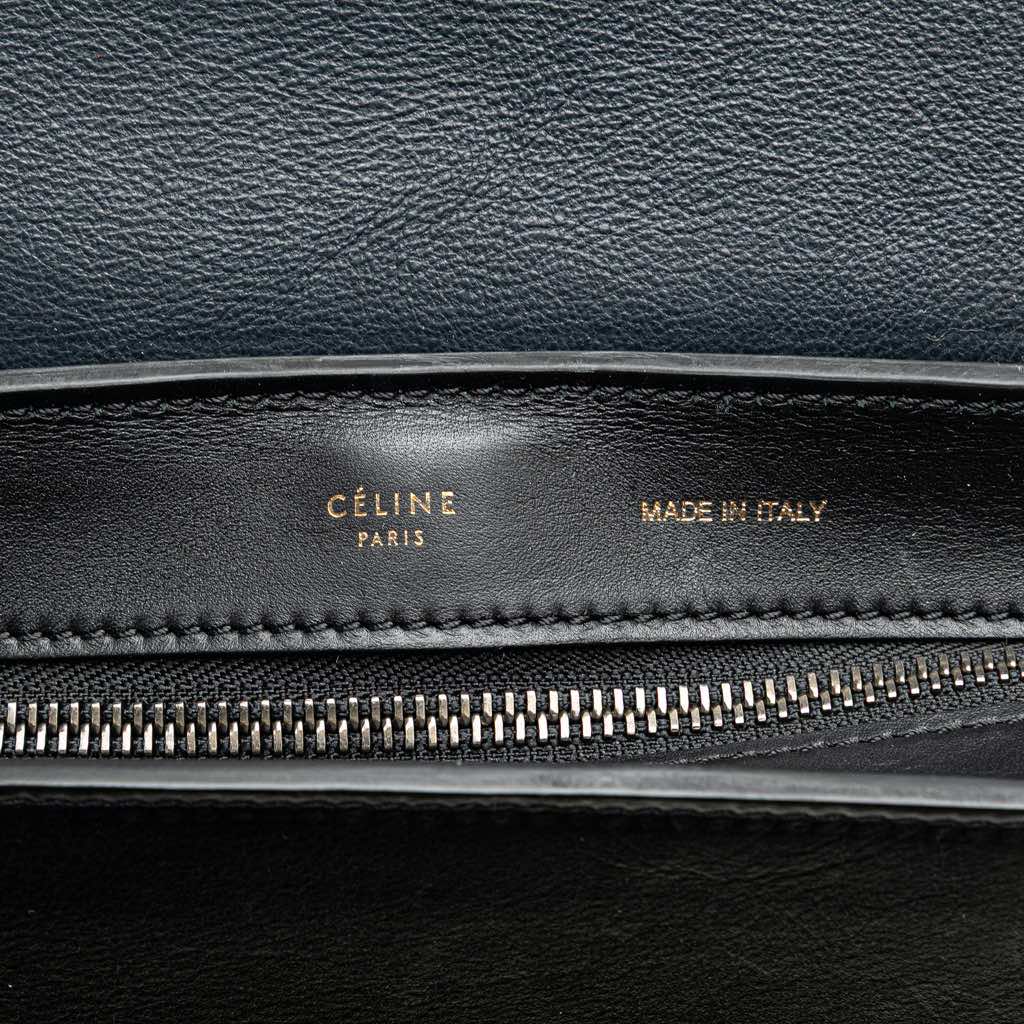 Celine Medium Tricolor Calfskin and Suede Trapeze Satchel - 5