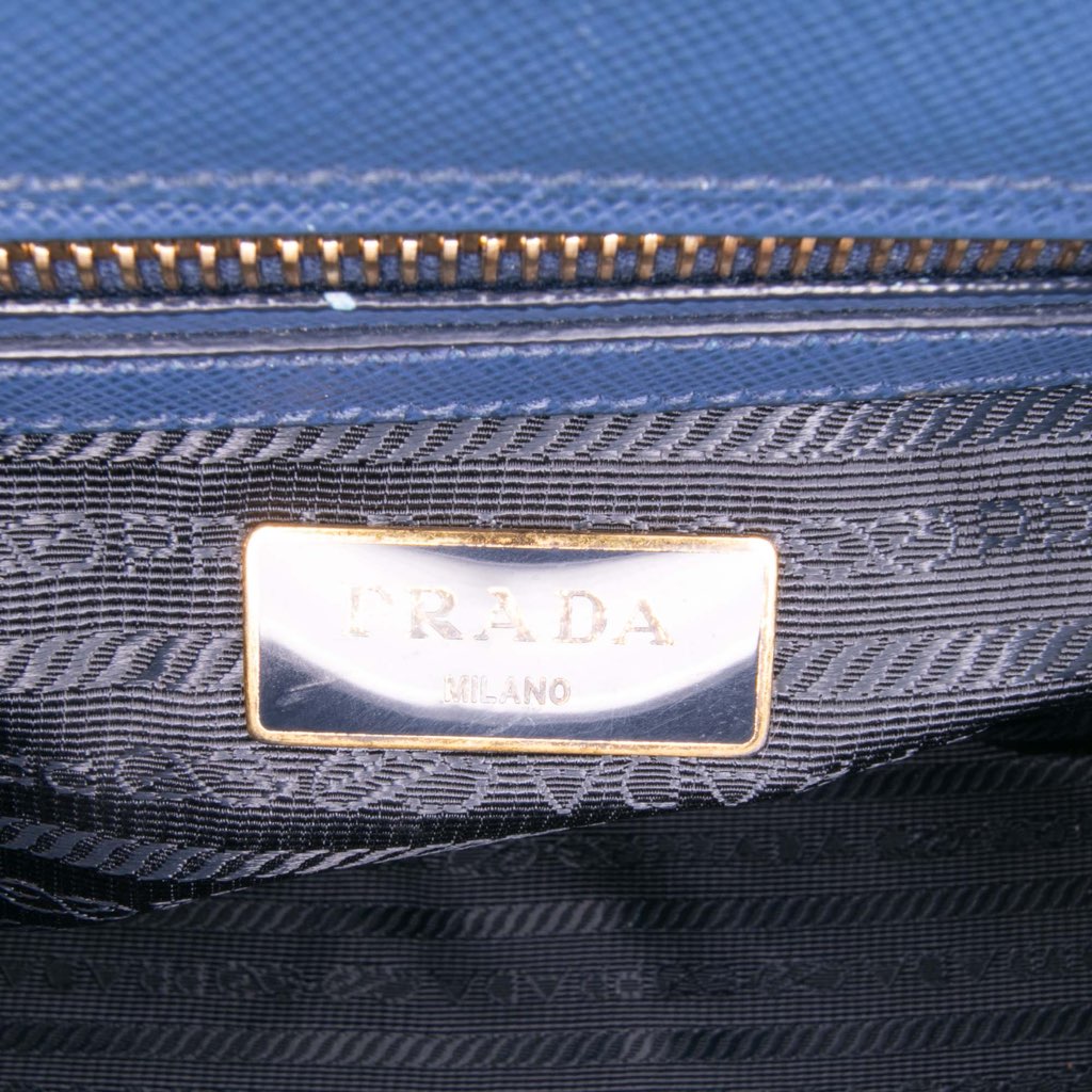 Prada Small Saffiano Lux Galleria Double Zip Satchel - Side view