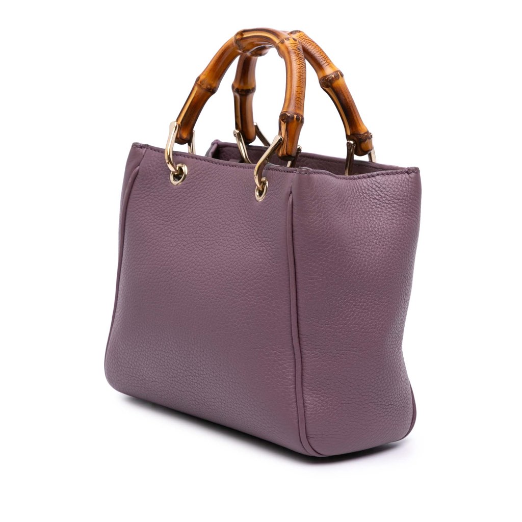 Gucci Mini Calfskin Bamboo Shopper Satchel - 2
