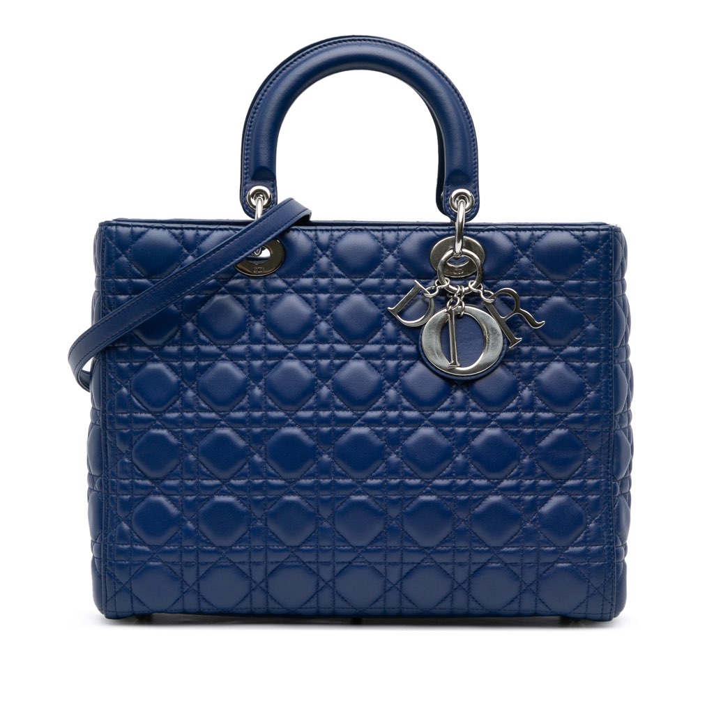 Dior Large Lambskin Cannage Lady Dior