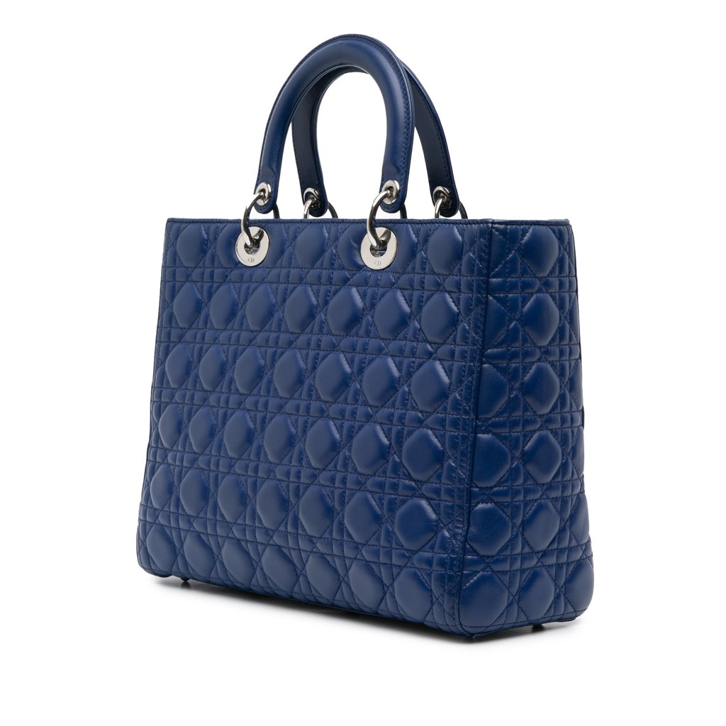 Dior Large Lambskin Cannage Lady Dior - 2
