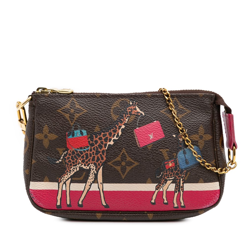 Louis Vuitton Monogram Giraffe Christmas Mini Pochette Accessoires