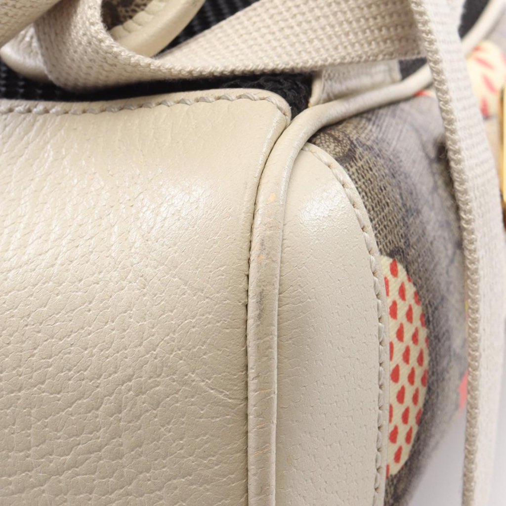 Gucci GG Supreme Les Pommes Apple and Heart Backpack - Side view