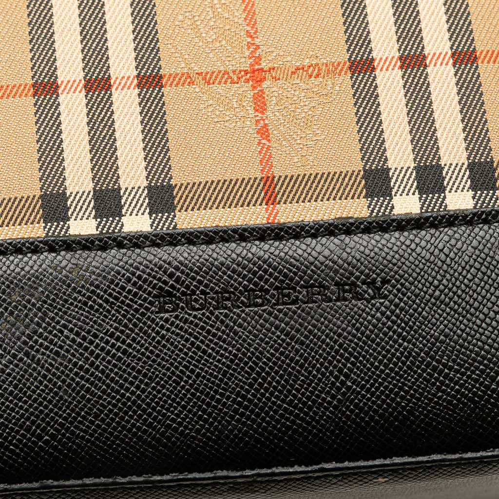Burberry Haymarket Check Canvas Handbag - 5