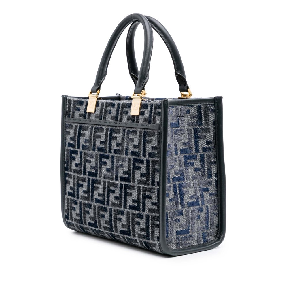 Fendi Small FF Embroidered Chenille Sunshine Shopper Tote - 2