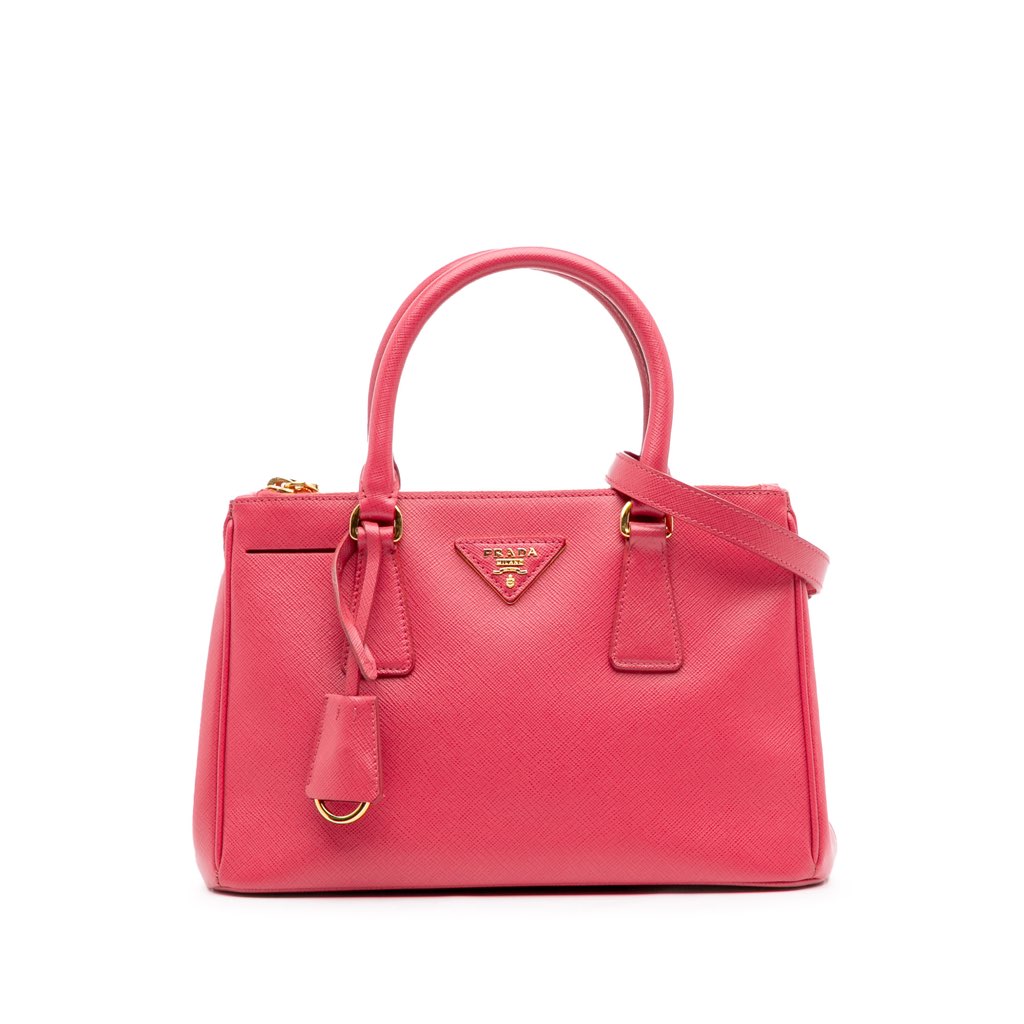 Prada Small Saffiano Lux Galleria Double Zip Satchel