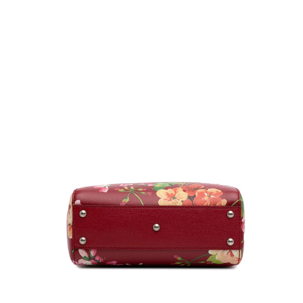 Gucci Mini Calfskin Blooms Bamboo Shopper Satchel - 3