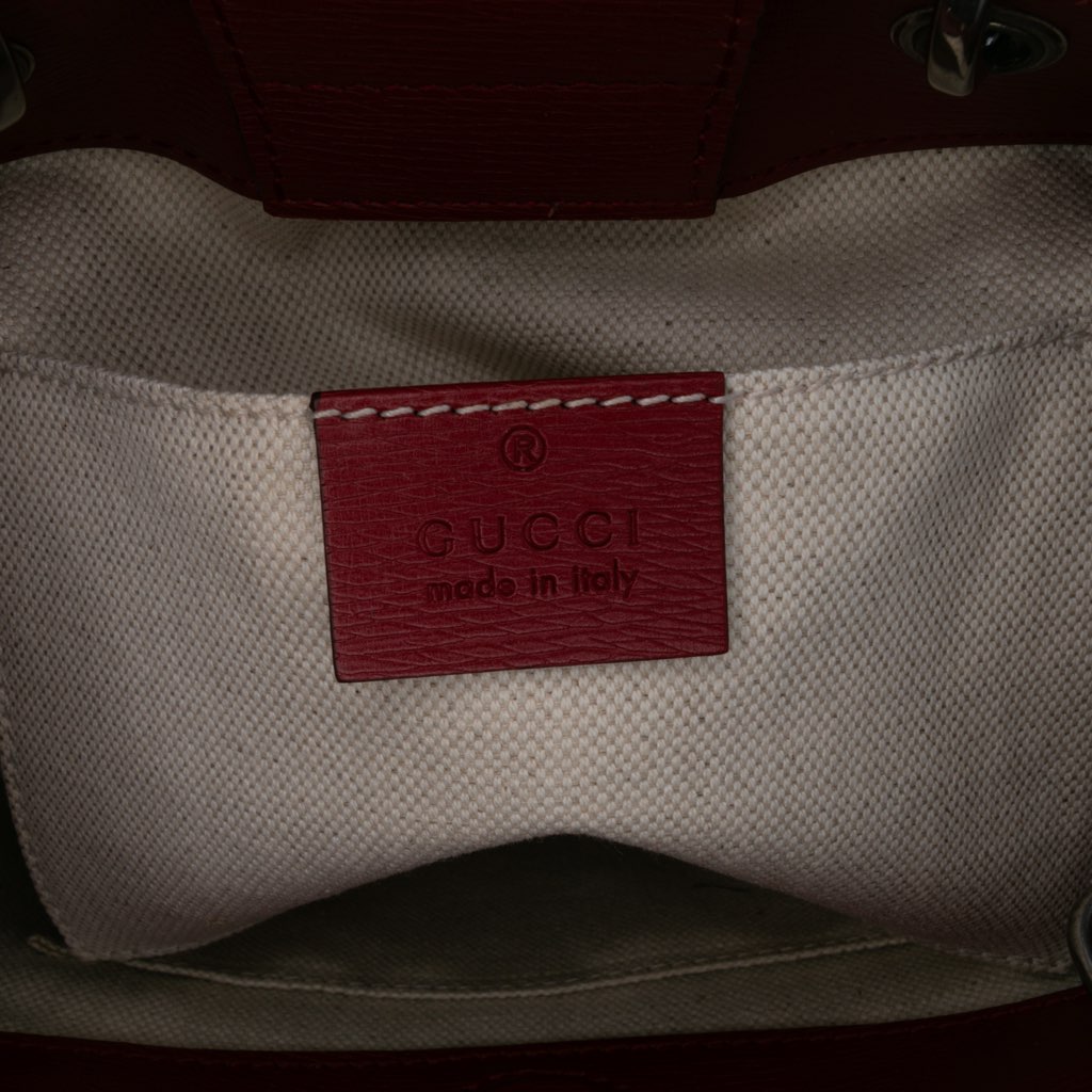 Gucci Mini Calfskin Blooms Bamboo Shopper Satchel - 5