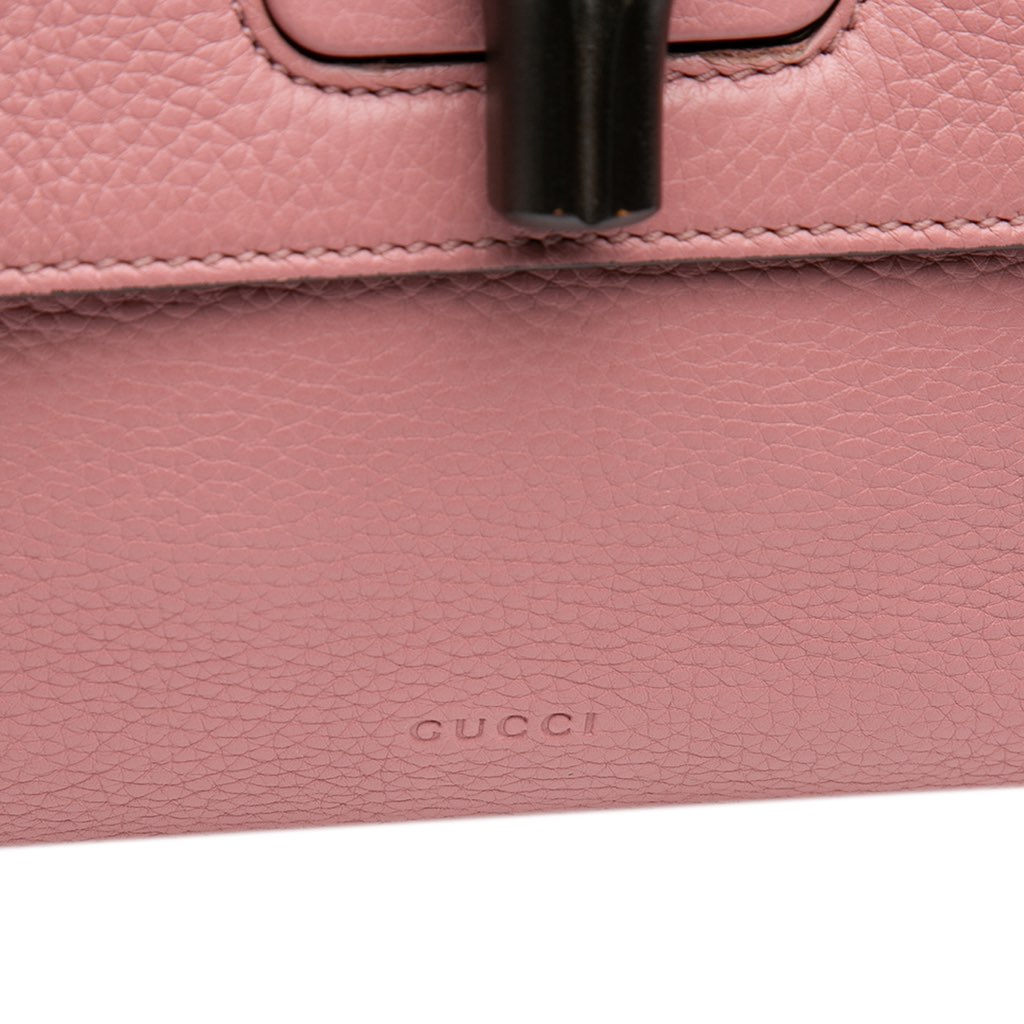 Gucci Medium Leather Bamboo Daily Satchel - Detail 2