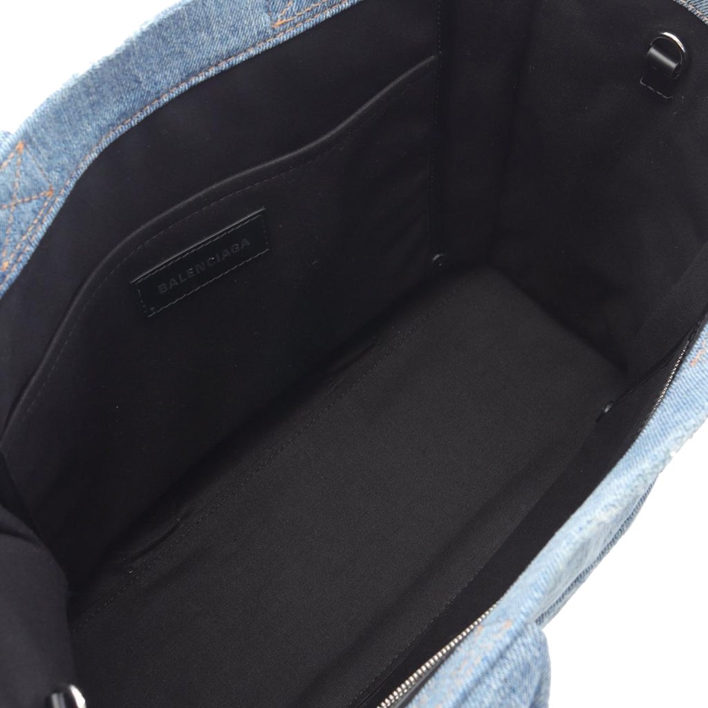 Balenciaga Medium Denim Hardware Tote - Image 6