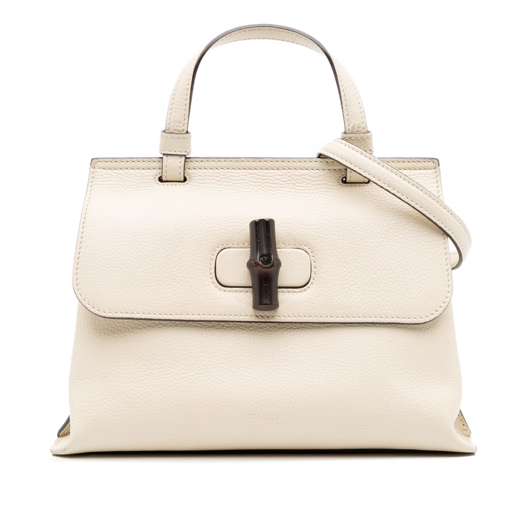Gucci Small Leather Bamboo Daily Satchel