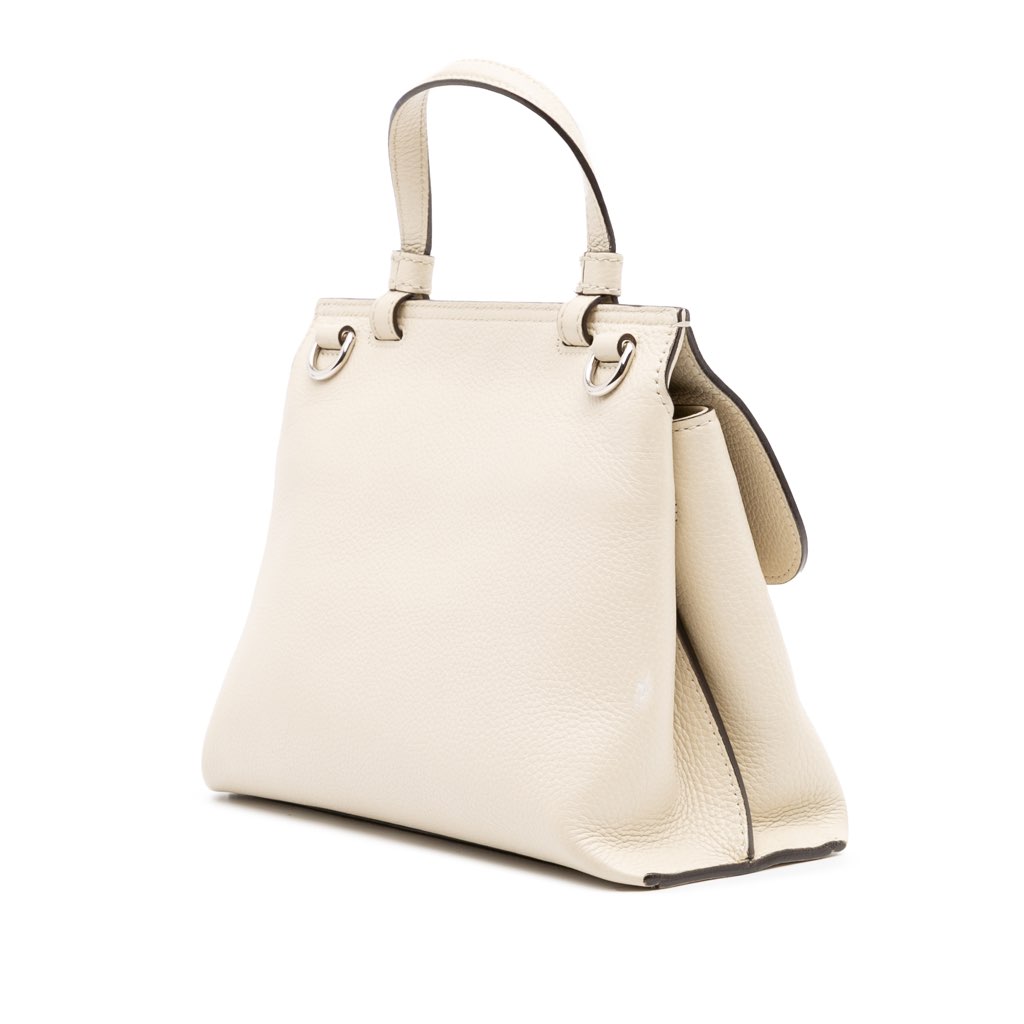 Gucci Small Leather Bamboo Daily Satchel - Back view