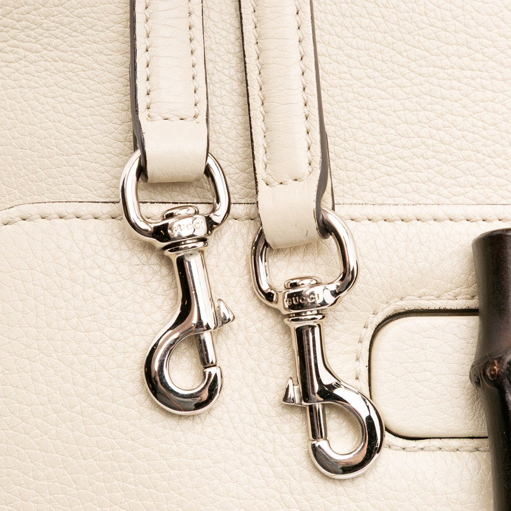 Gucci Small Leather Bamboo Daily Satchel - Image 14