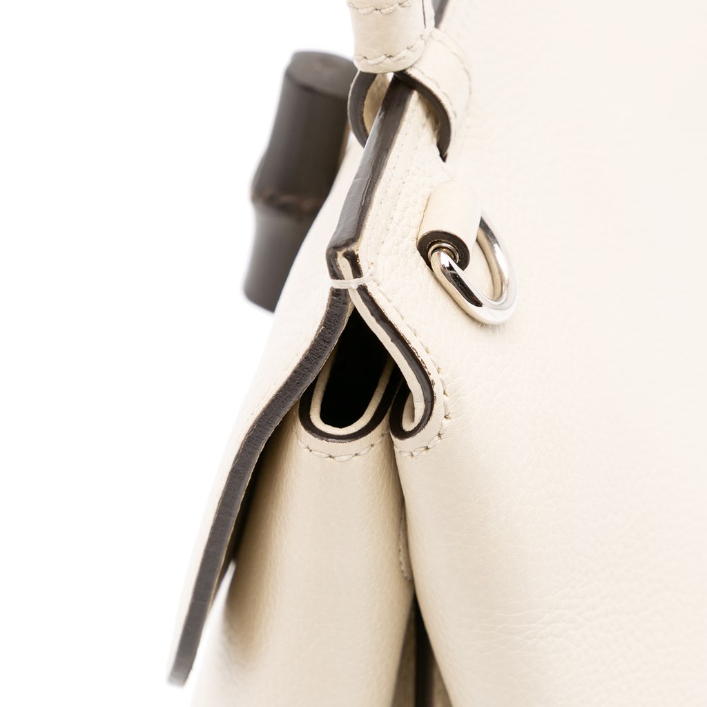 Gucci Small Leather Bamboo Daily Satchel - Image 12