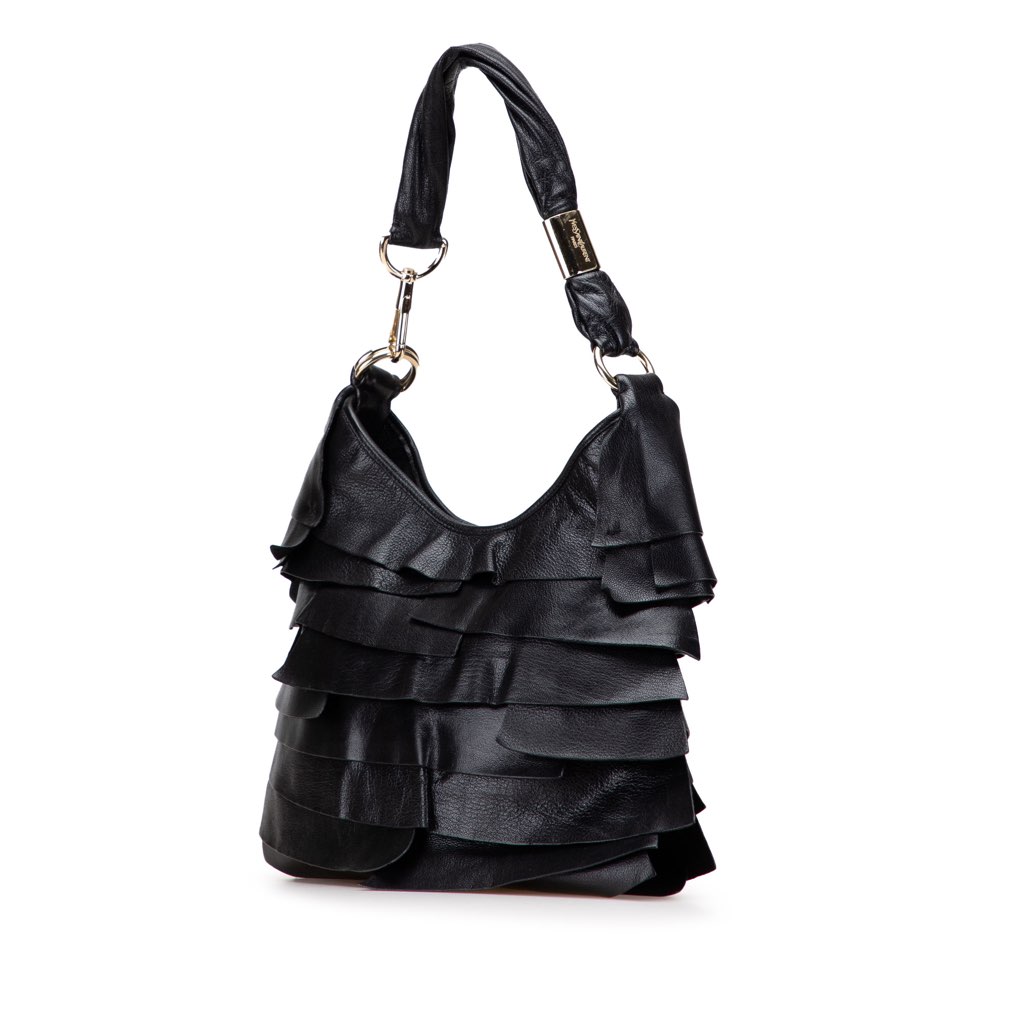 Yves Saint Laurent Ruffled Leather Saint Tropez Hobo - 2