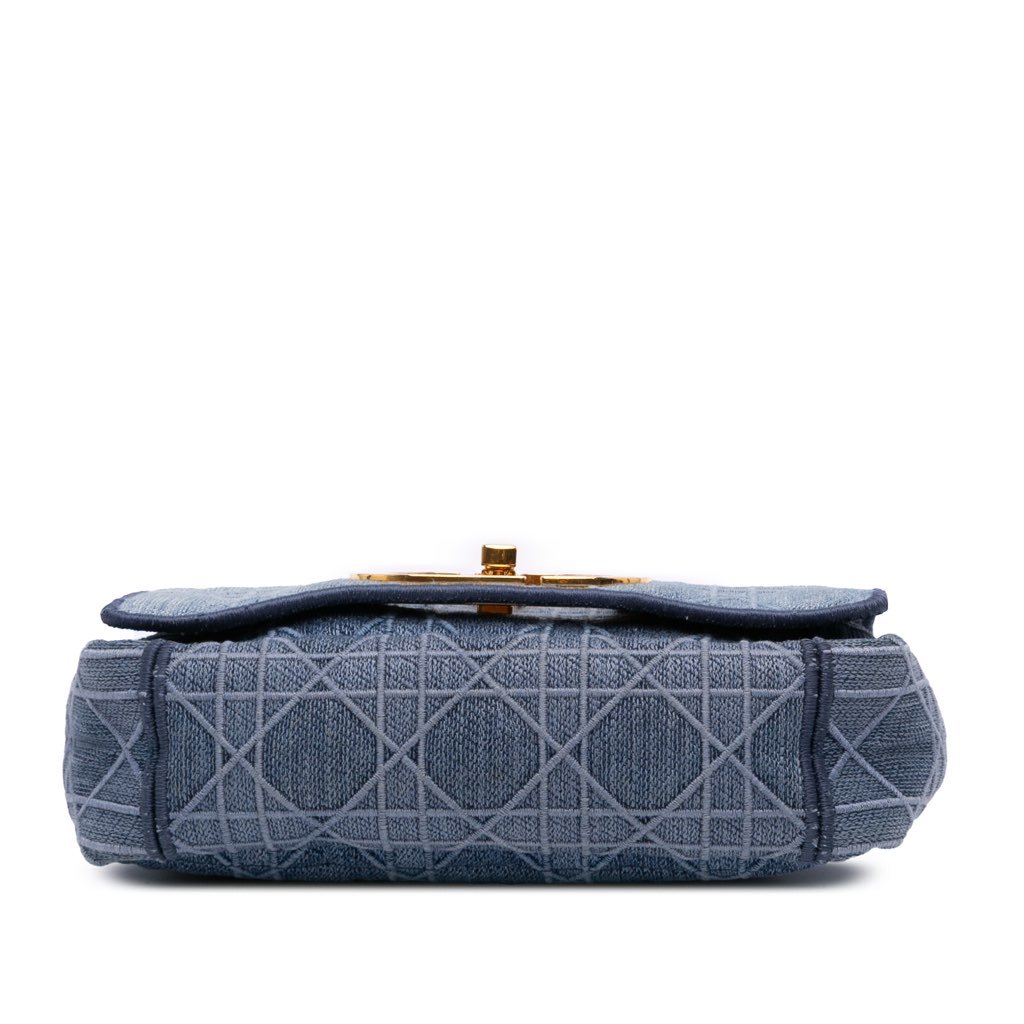 Dior Small Denim Cannage Caro Bag - 3