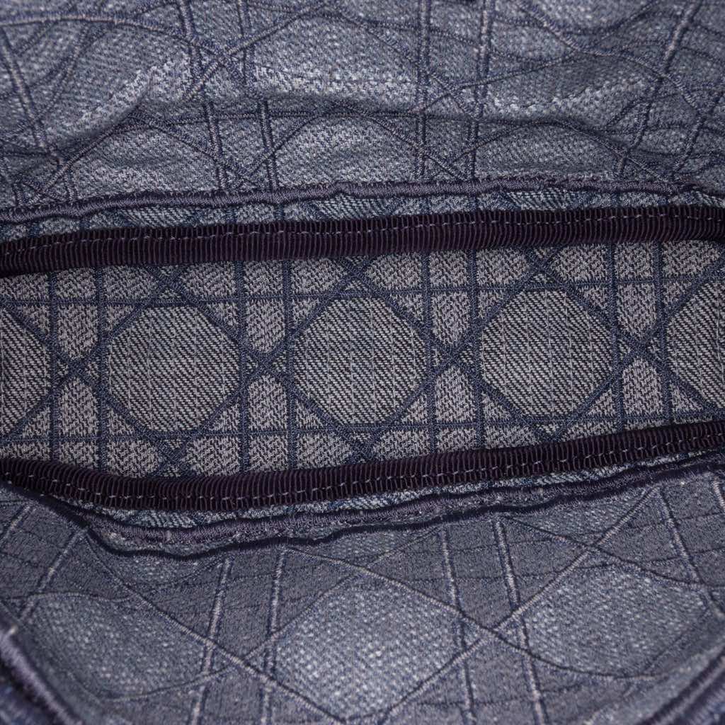 Dior Small Denim Cannage Caro Bag - 4