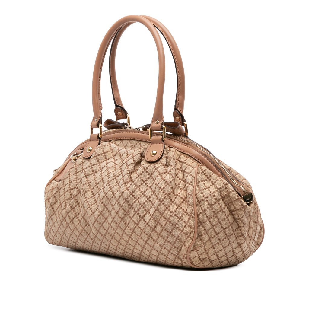 Gucci Diamante Canvas Sukey Satchel - Back view