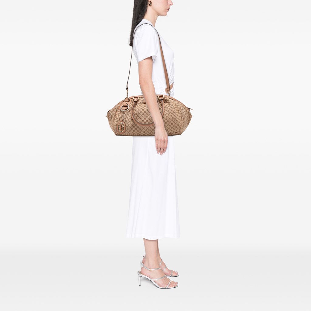 Gucci Diamante Canvas Sukey Satchel - Image 13