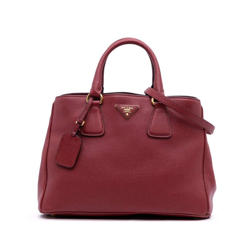 Prada Vitello Daino Open Convertible Tote