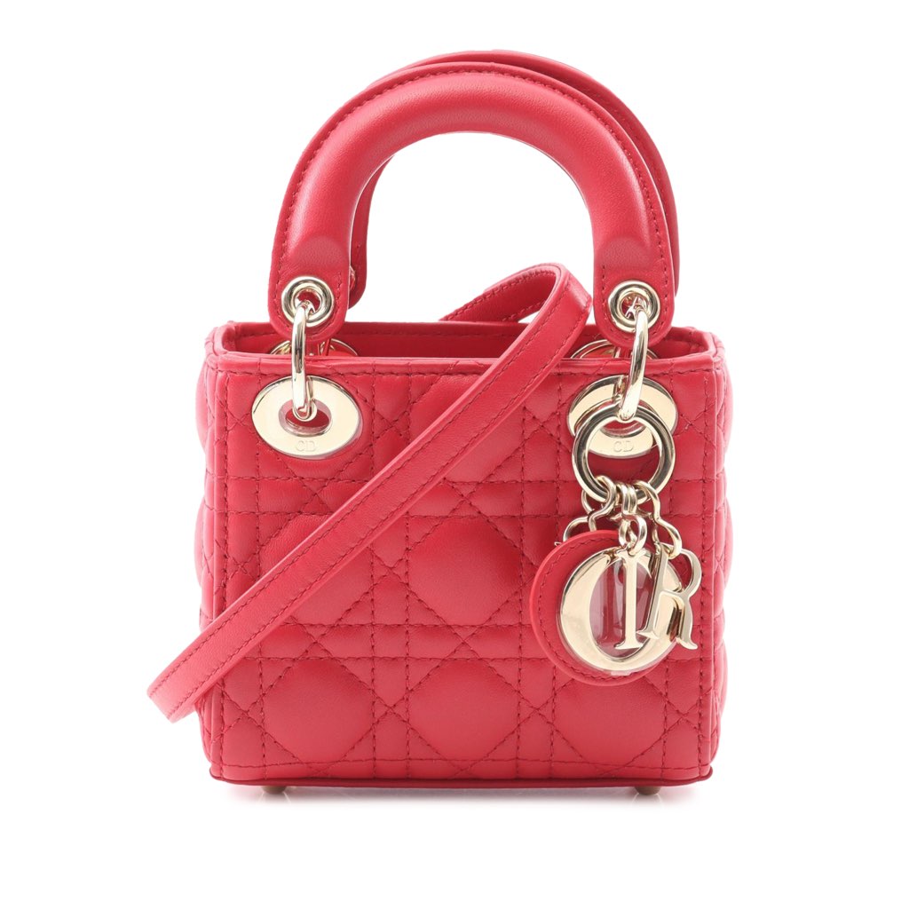 Dior Micro Lambskin Cannage Lady Dior
