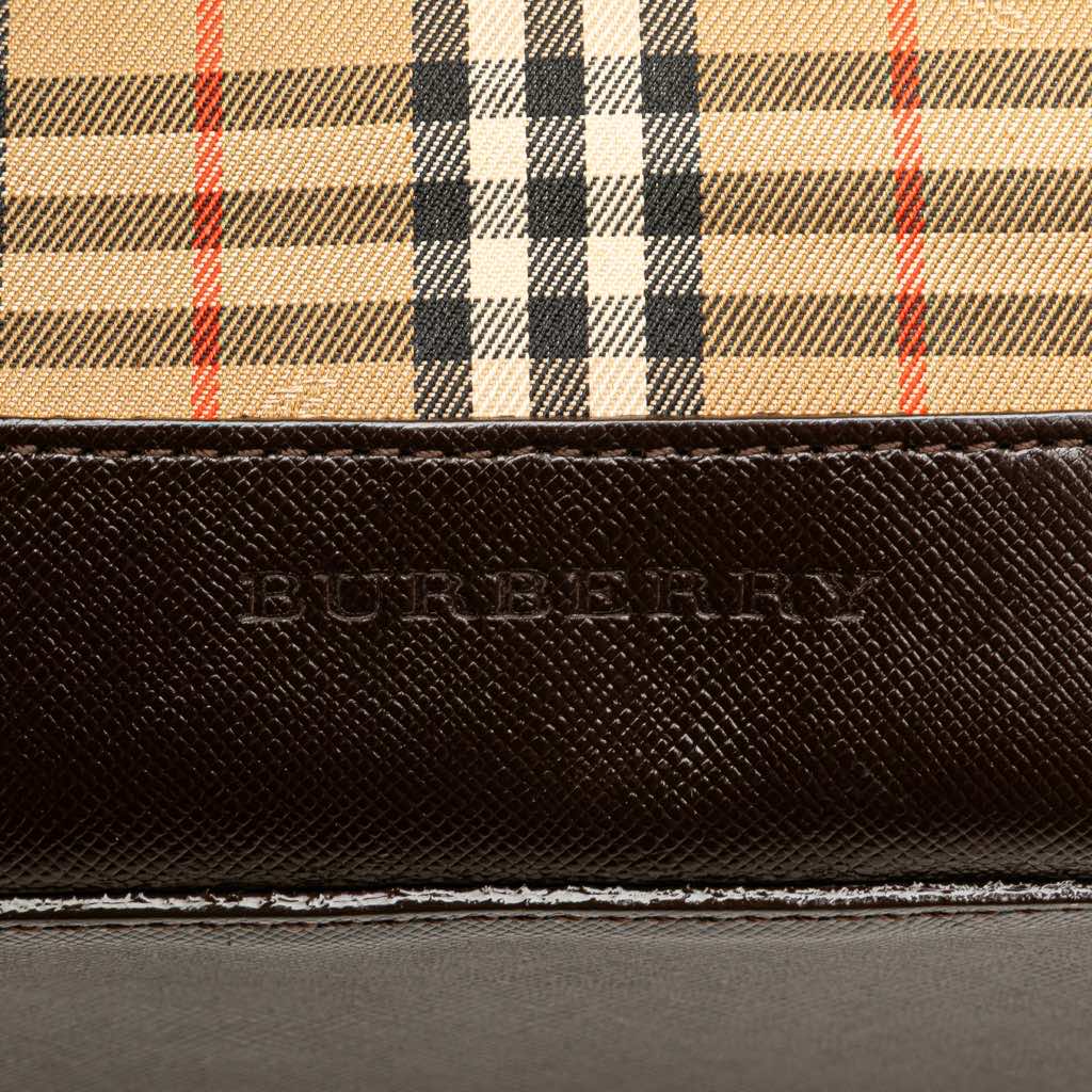 Burberry Haymarket Check Canvas Handbag - 5