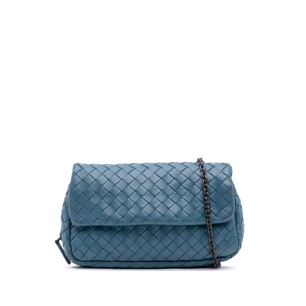 Bottega Veneta Mini Nappa Intrecciato Expandable Chain Crossbody