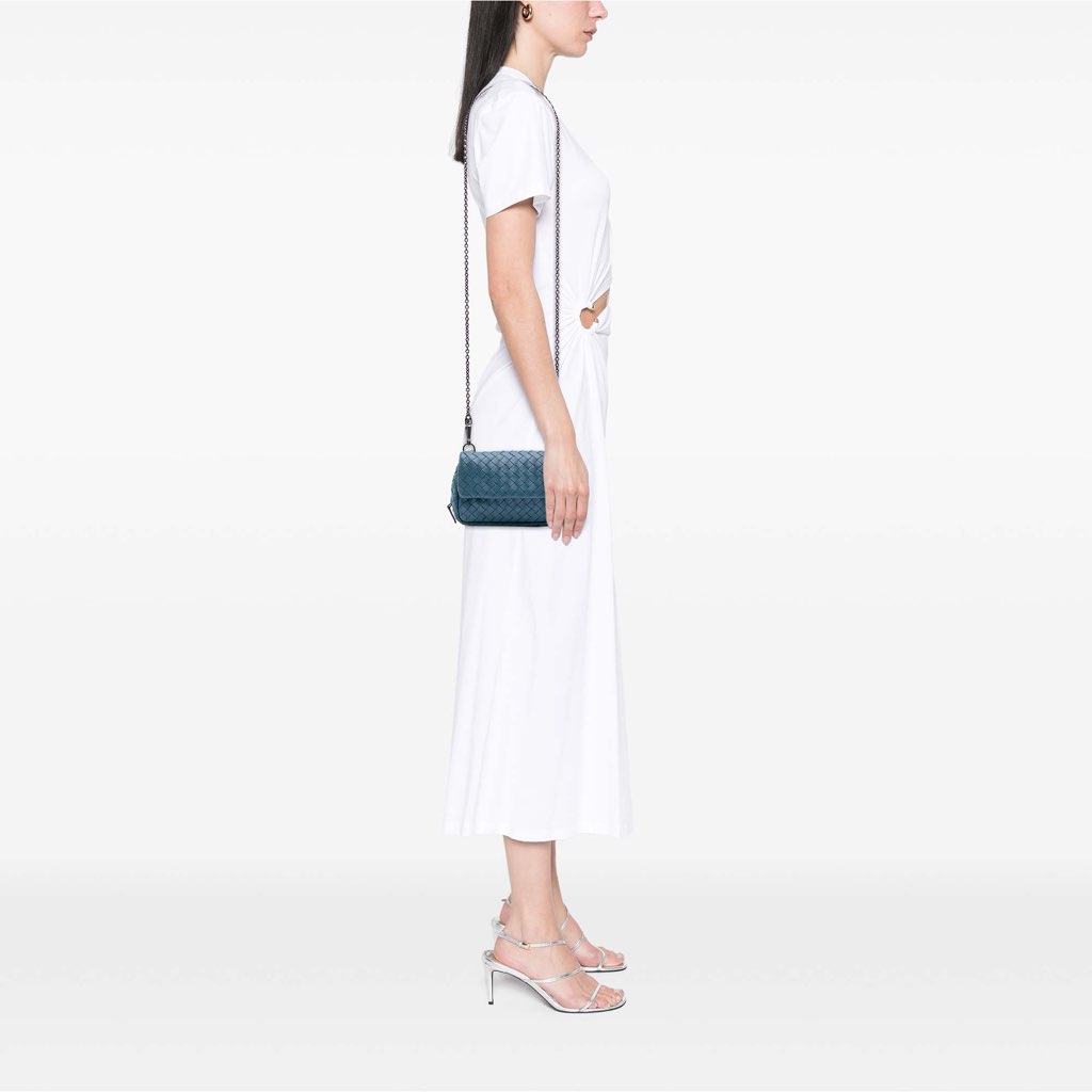 Bottega Veneta Mini Nappa Intrecciato Expandable Chain Crossbody - Image 11