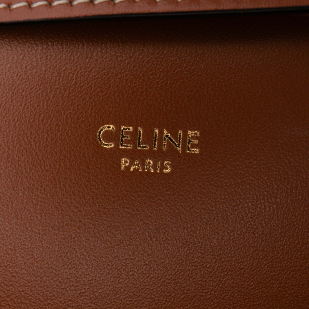 Celine Classique Triomphe Coated Canvas and Calfskin Triomphe Crossbody - Image 10