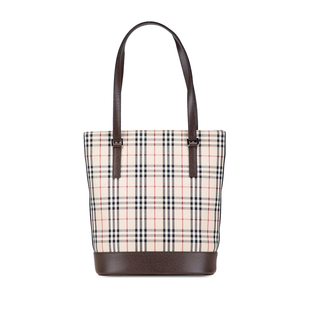Burberry House Check Coated Canvas Bucket Tote