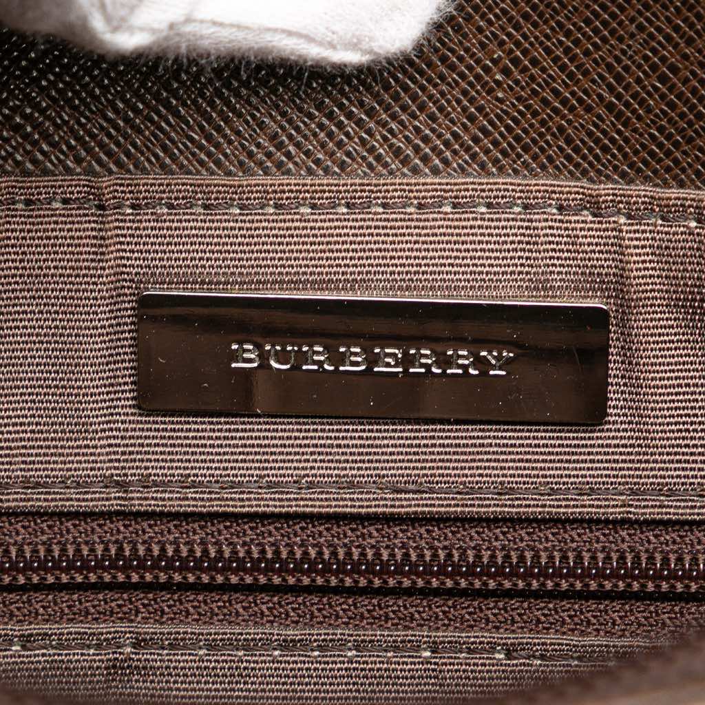 Burberry House Check Coated Canvas Bucket Tote - Side view