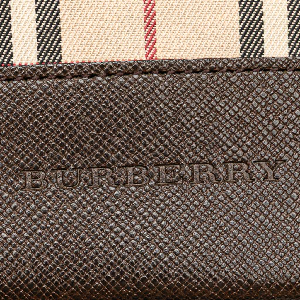 Burberry House Check Coated Canvas Bucket Tote - Detail 1