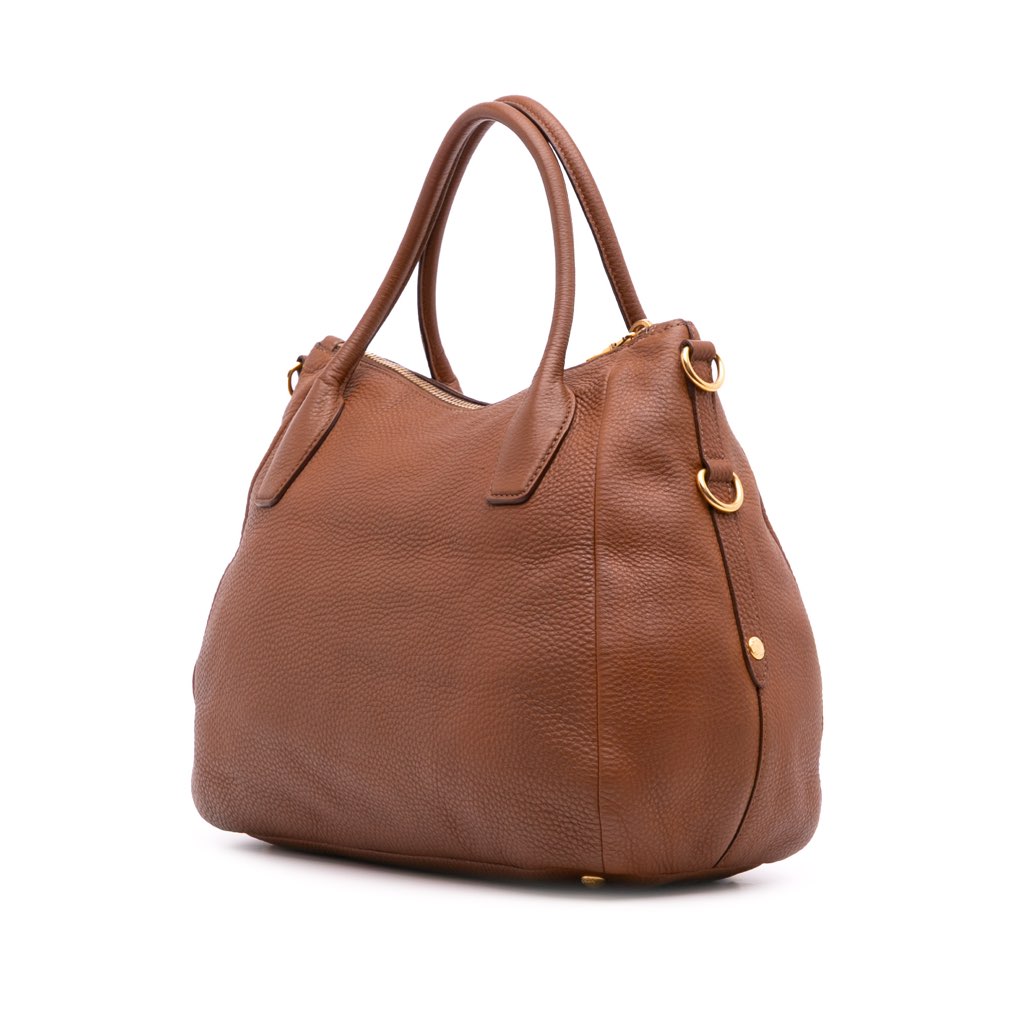 Prada Vitello Daino Sacca 2 Manici Convertible Tote - Back view