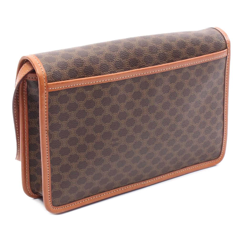 Celine Macadam Coated Canvas Crossbody - Back view