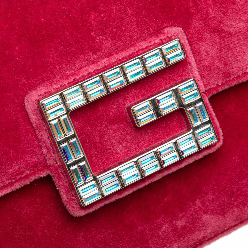 Gucci Crystal GG Velvet Broadway Crossbody - Detail 2
