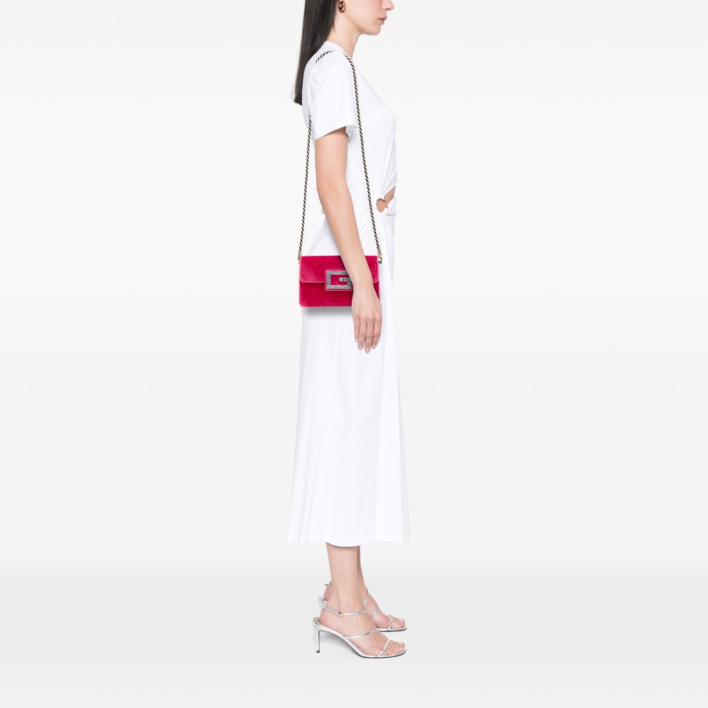Gucci Crystal GG Velvet Broadway Crossbody - Image 12