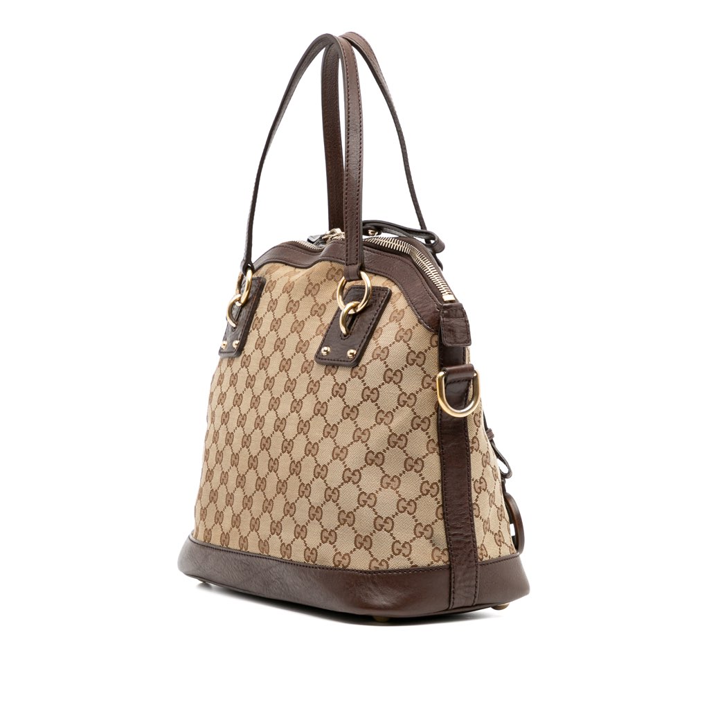 Gucci Medium GG Canvas Charm Dome Satchel - 2
