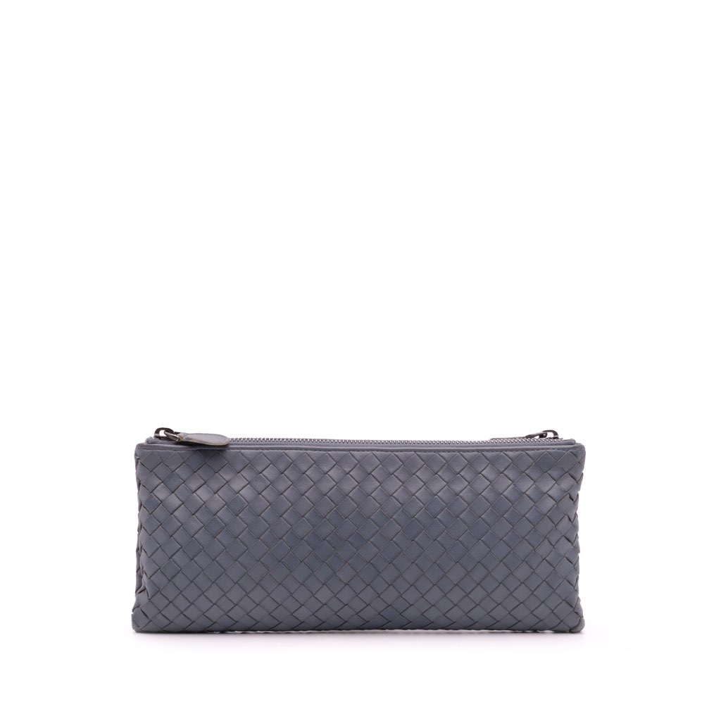 Bottega Veneta Nappa Intrecciato Double Zip Clutch