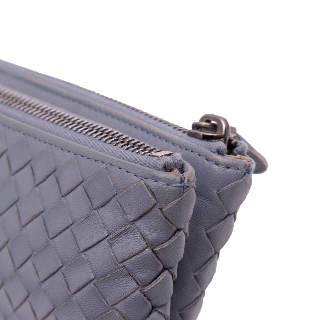 Bottega Veneta Nappa Intrecciato Double Zip Clutch - Image 15